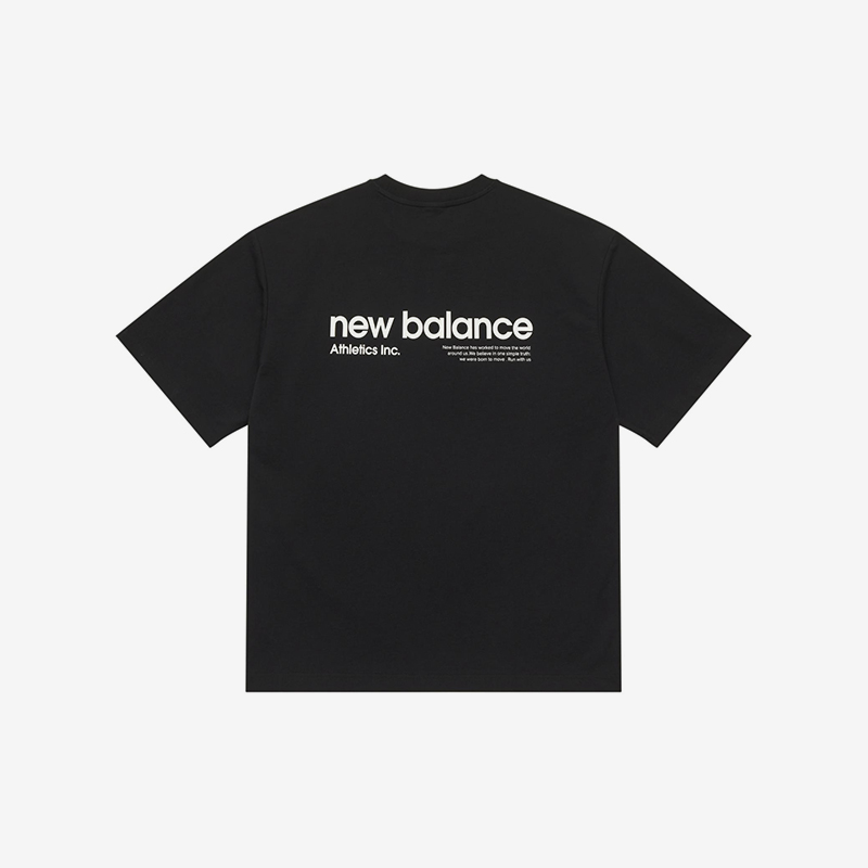 New Balance/NB正品运动男子运动舒适宽松简约短袖T恤AMT42335-BK