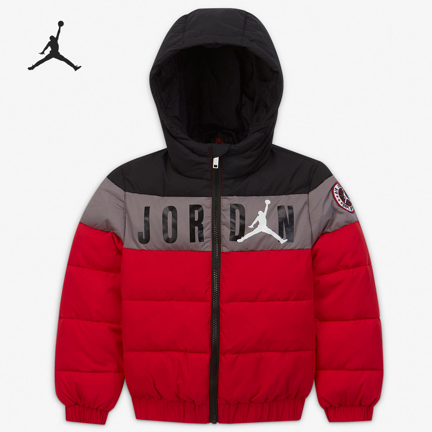 Nike/耐克正品JORDAN JUMPMAN 小童撞色运动棉服外套 CU9018-687