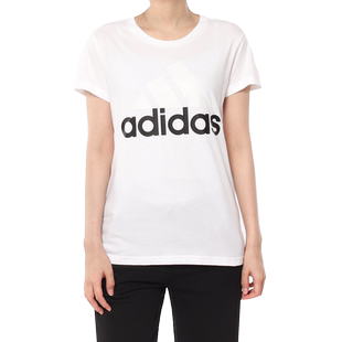 Adidas/阿迪达斯官方 女子大号logo休闲运动短袖T恤 S97214