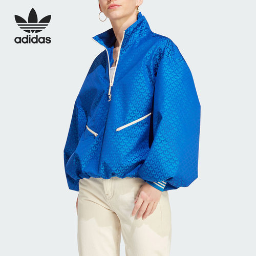 阿迪达斯女子运动半开拉链套头衫