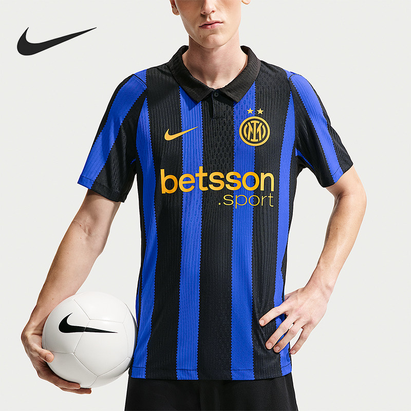 Nike/耐克正品Aero-FIT球員版男士条纹运动足球T恤II2736-409