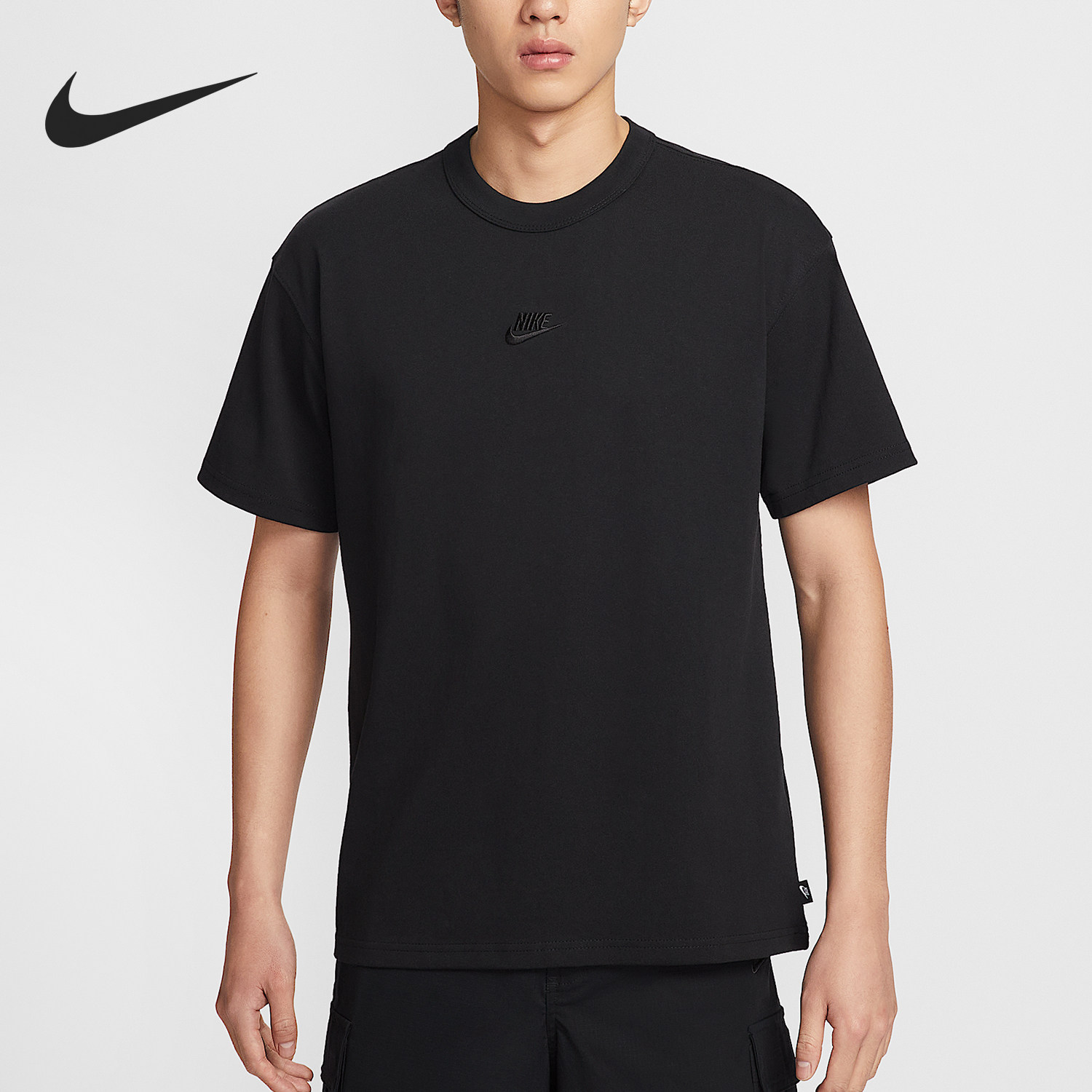 Nike/耐克官方正品舒适春季款男士圆领透气套头短袖IH1122-010 - 实物图