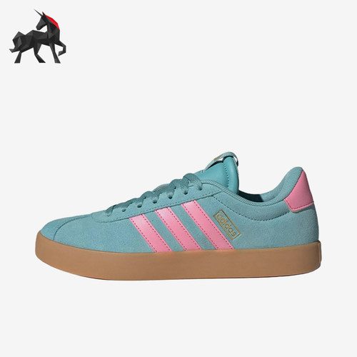 Adidas/阿迪达斯正品VLCOURT3.0新款女经典蓝粉色德训鞋IH6518