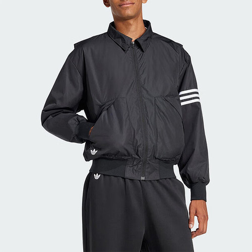 Adidas/阿迪达斯正品三叶草男士拉链翻领长袖夹克外套JC9908