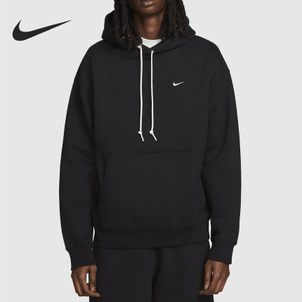 Nike/耐克正品Solo Swoosh男士加绒套头连帽卫衣DX1355-010