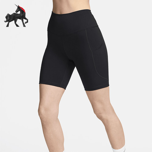 Nike/耐克正品夏季One女士运动户外高腰修身休闲短裤FZ6758-010