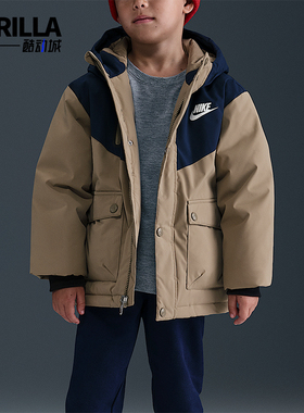 Nike/耐克正品春秋小童休闲拉链三防羽绒工装运动夹克IQ9934-247