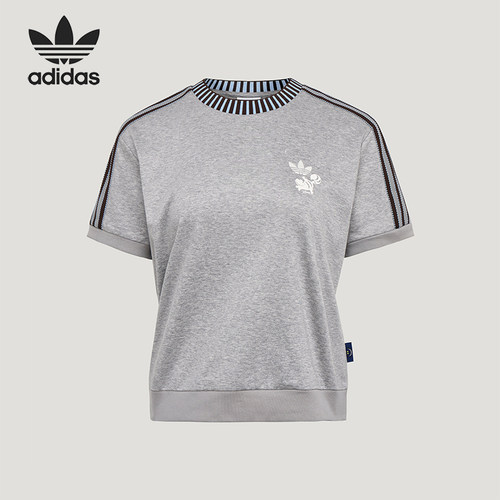 Adidas/阿迪达斯正品女士休闲舒适透气套头运动短袖T恤KY8316