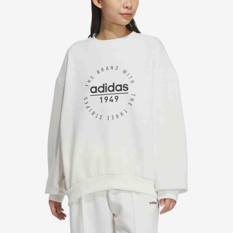 Adidas/阿迪达斯正品字母图案加绒防寒长袖经典卫衣女卫衣JX9409
