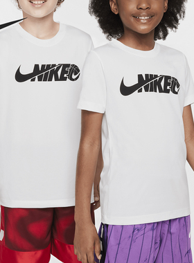 Nike/耐克正品夏季新款大童圆领透气休闲运动短袖FV5327-100