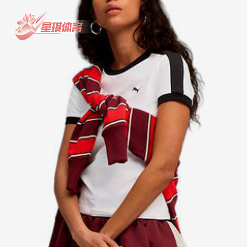 Puma/彪马正品T7Slim运动休闲套头舒适轻便经典短袖T恤635876-02