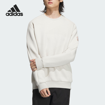 阿迪达斯男士圆领休闲卫衣套头衫