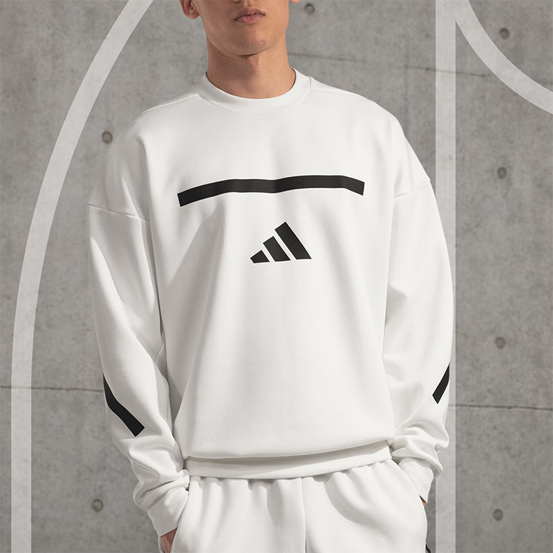 阿迪达斯男士简约宽松休闲卫衣