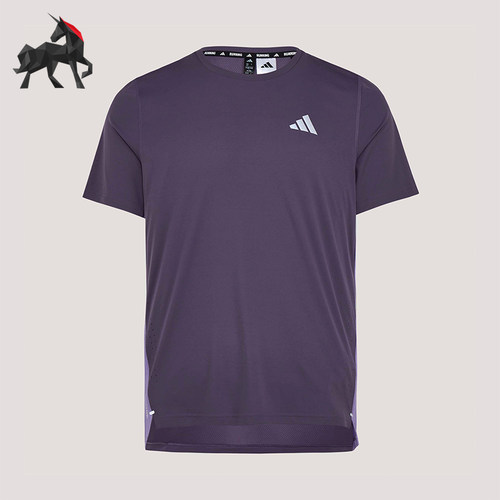 Adidas/阿迪达斯正品春季男士跑步训练经典透气圆领短袖T恤KZ5038