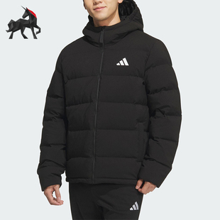 Adidas/阿迪达斯正品2025男士日常经典运动保暖连帽羽绒服KF4400