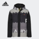 大童印花拼接二合一连帽棉服HM2226 新款 Adidas 阿迪达斯官方正品