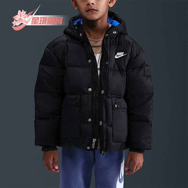 Nike/耐克正品Premium小童连帽休闲保暖简约运动羽绒服IQ9995-010