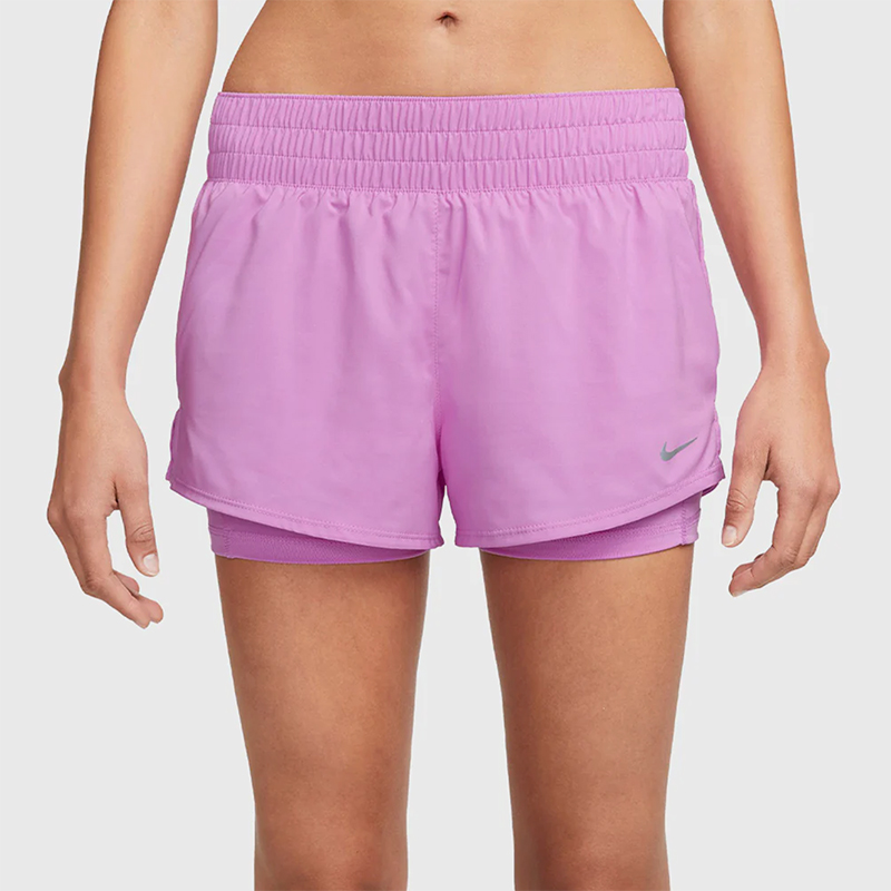 Nike/耐克正品2025女士印花松紧腰透气二合一运动短裤DX6013-532