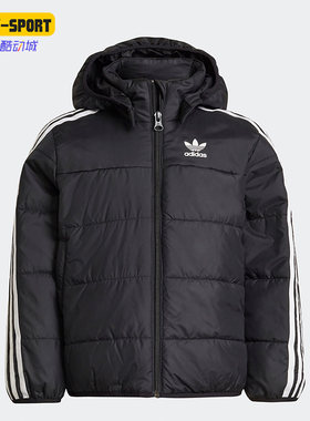 小童保暖棉服阿迪达斯三叶草正品