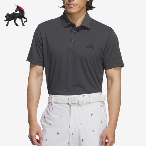 Adidas/阿迪达斯正品男士运动休闲透气短袖高尔夫球服JY8227