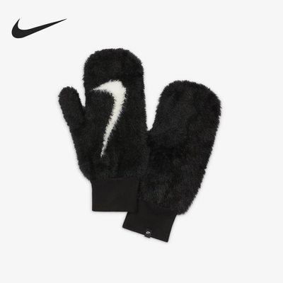 Nike/耐克正品冬季新款男女柔软人造毛皮连指手套FV6099-010