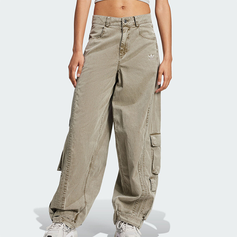 阿迪达斯女士复古休闲长裤