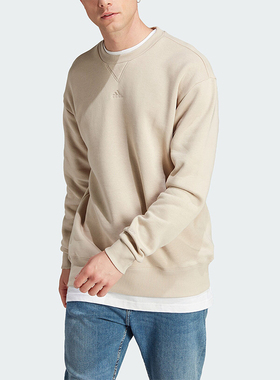 Adidas/阿迪达斯正品冬季新款男子加绒保暖圆领卫衣IP8351