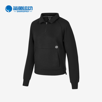 斯凯奇女士翻领运动宽松针织卫衣