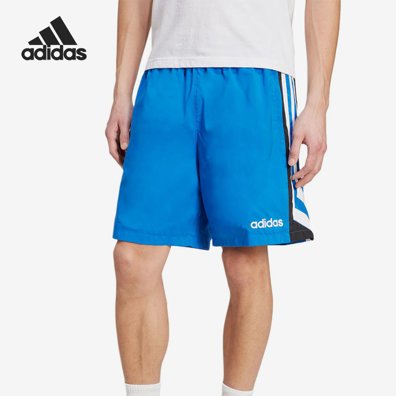 Adidas/阿迪达斯正品松紧中腰三分宽松休闲经典短裤男短裤JX3076
