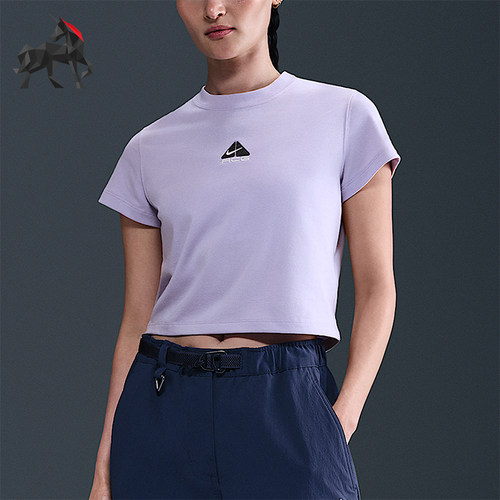 Nike/耐克正品Dri-FIT女士短款休闲透气经典套头短袖HM6085-515