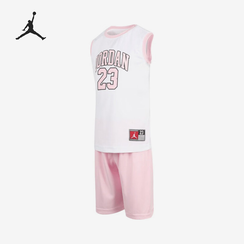Nike/耐克正品JORDAN小童无袖背心经典短裤套装JD2422048PS-004