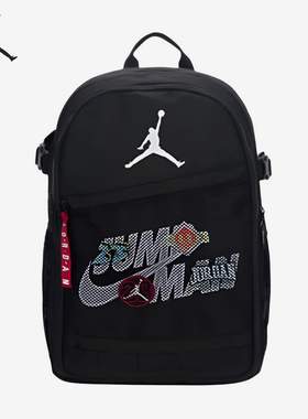 Nike/耐克正品JORDAN24L新款男女黑色休闲经典双肩背包IW1785-010
