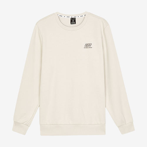 Skechers斯凯奇正品男女圆领长袖加绒加厚运动卫衣L424U170-0074