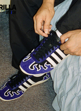 Adidas/阿迪达斯正品三叶草新款男女蓝黑色休闲运动鞋JQ9214