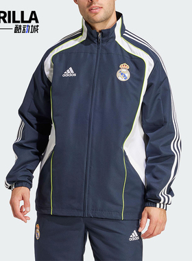 Adidas/阿迪达斯正品2025男士拼接足球经典立领训练外套JF2575