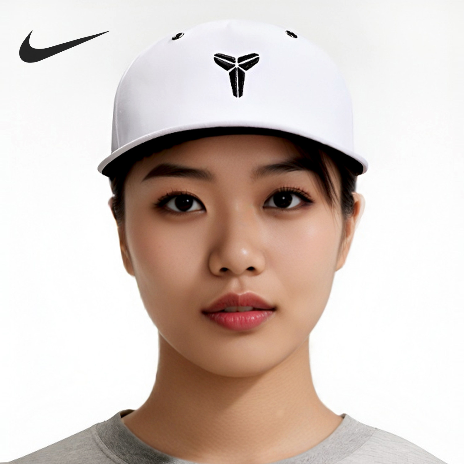 Nike/耐克官方正品KobePro无结构帽新款男白黑色棒球帽IM5644-100