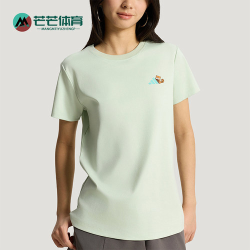Adidas/阿迪达斯正品GFX T-SHIRT1女士卡通印花经典短袖T恤KX6817