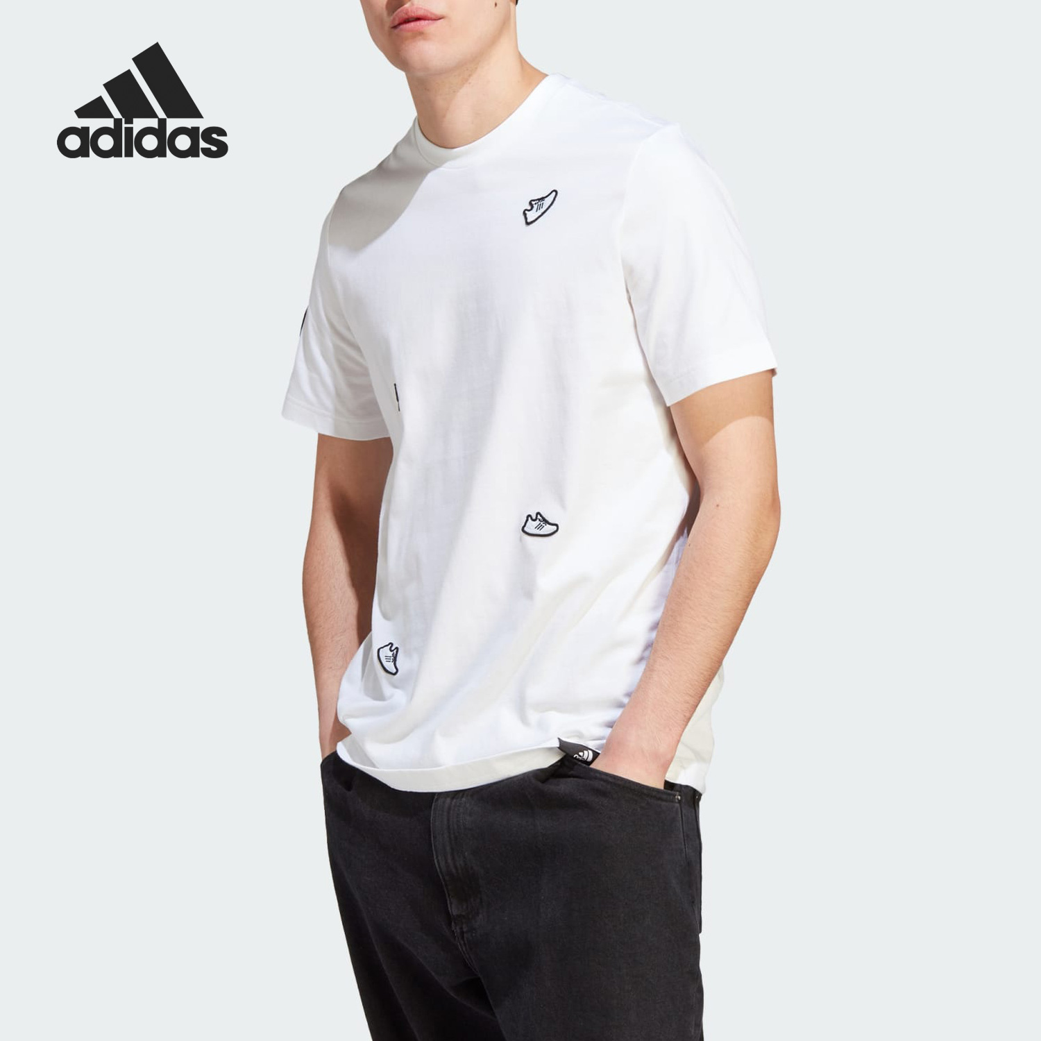 阿迪达斯官方正品男子短袖T恤