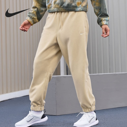 Nike/耐克正品新款女士刺绣摇粒绒保暖束脚长裤HQ4877-783