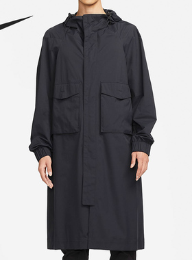 Nike/耐克正品男士休闲纯色长袖耐磨连帽风衣外套DH2906-010