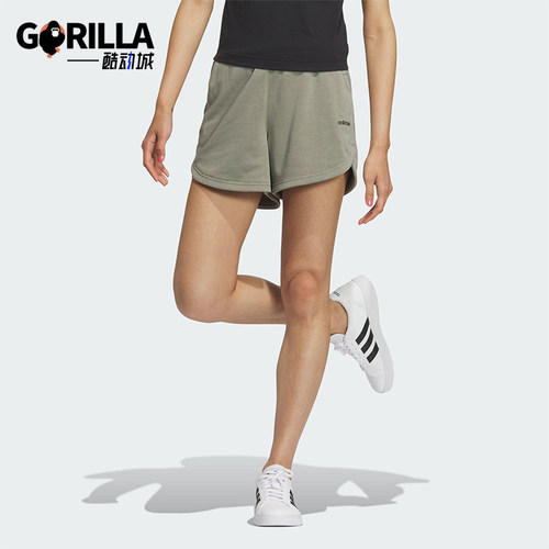 Adidas/阿迪达斯正品新款女灰色轻盈吸湿排汗经典简约短裤JM2238