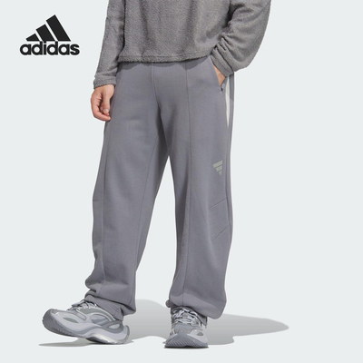 阿迪达斯男士运动针织宽松长裤