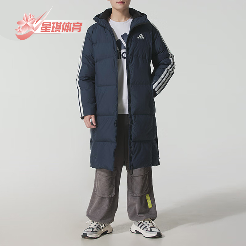 Adidas/阿迪达斯正品2025冬季款男士日常连帽保暖羽绒服KC2499
