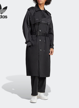 Adidas/阿迪达斯正品三叶草男子休闲运动翻领长款外套IA2465