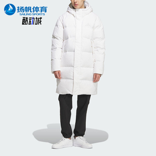 Adidas/阿迪达斯正品2025男女梭织运动休闲保暖长款羽绒服KQ5515