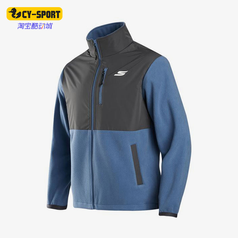 Skechers/斯凯奇正品新款男子休闲运动长袖夹克外套P422M077-02MY