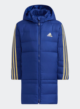 Adidas/阿迪达斯正品休闲小童长款时尚潮流运动保暖羽绒服 H40332