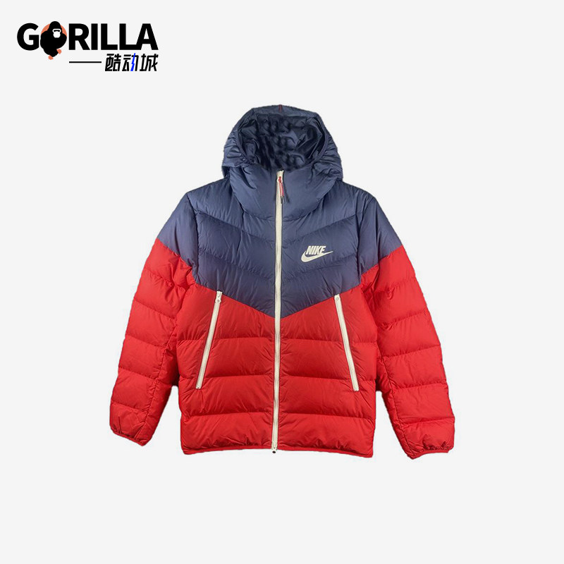 Nike/耐克正品新款男蓝红色保暖厚实御寒经典羽绒服DV0754-410