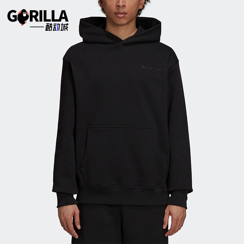 Adidas/阿迪达斯正品三叶草男女款经典休闲连帽套头卫衣H58293