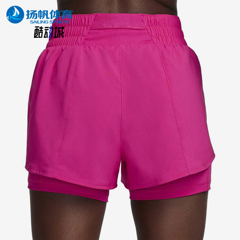 Nike/耐克正品2025女士运动二合一梭织印花跑步短裤DX6013-615